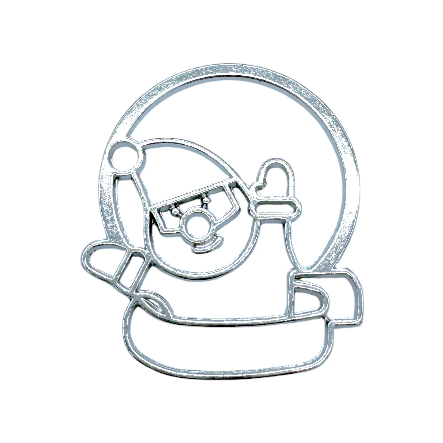 Santa Snow Globe Open Back Bezel Blanks - 10 Pcs
