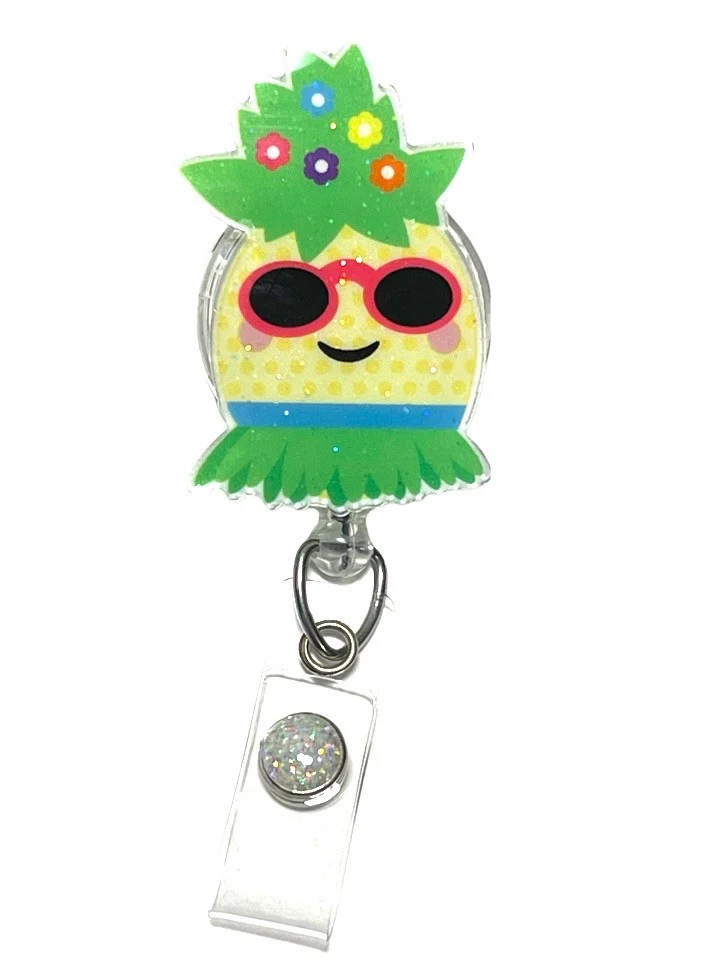 Badge Reel Blank with Alligator Clip and Button Snap in a Variety of Colors - Image 3