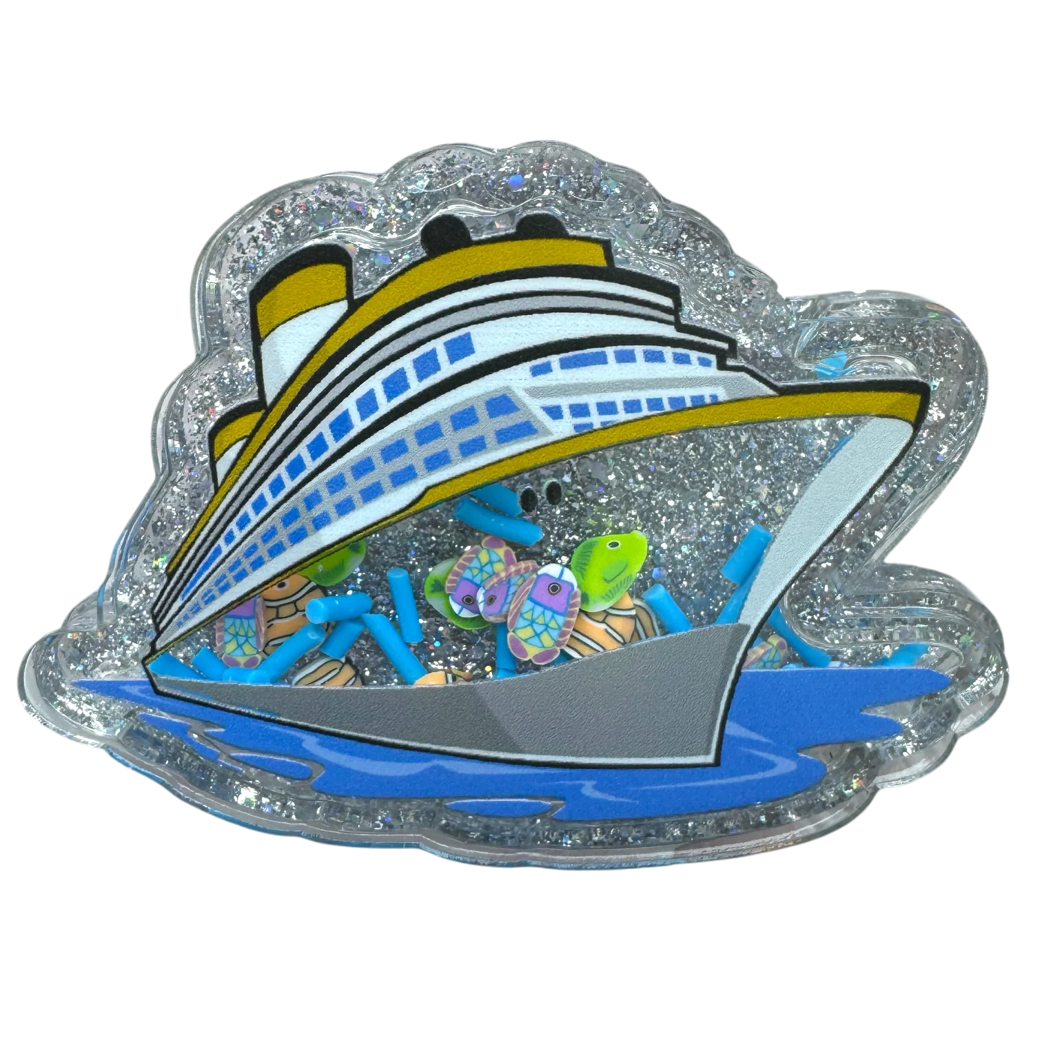 Cruise Ship Snow Globe Shaker Blank Kit - Image 2