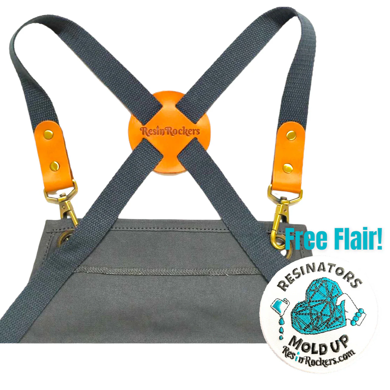 Heavy Duty Canvas Apron with Pockets and Patch - Image 4