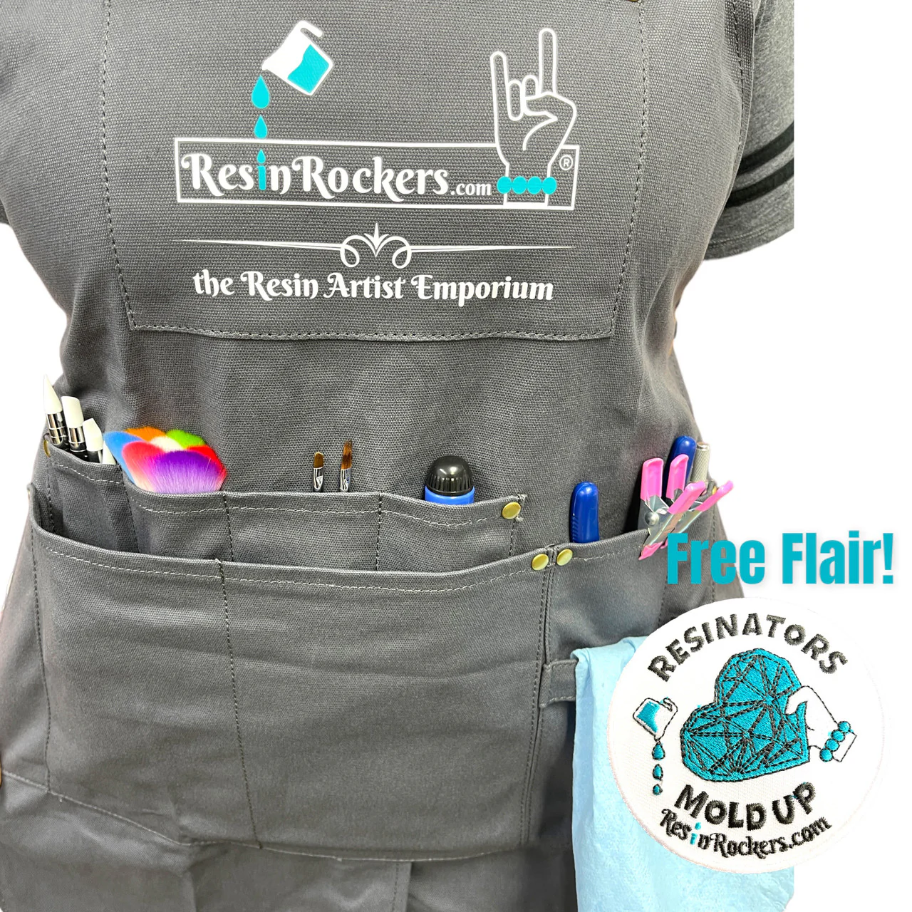 Heavy Duty Canvas Apron with Pockets and Patch - Image 5