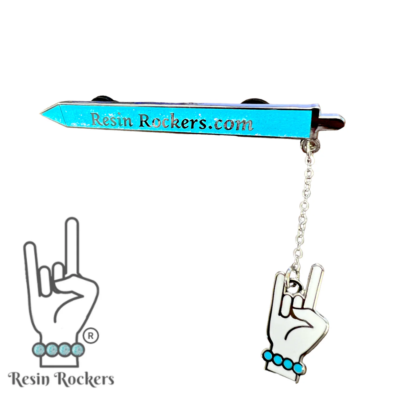 Glitter Pen Enamel Pin