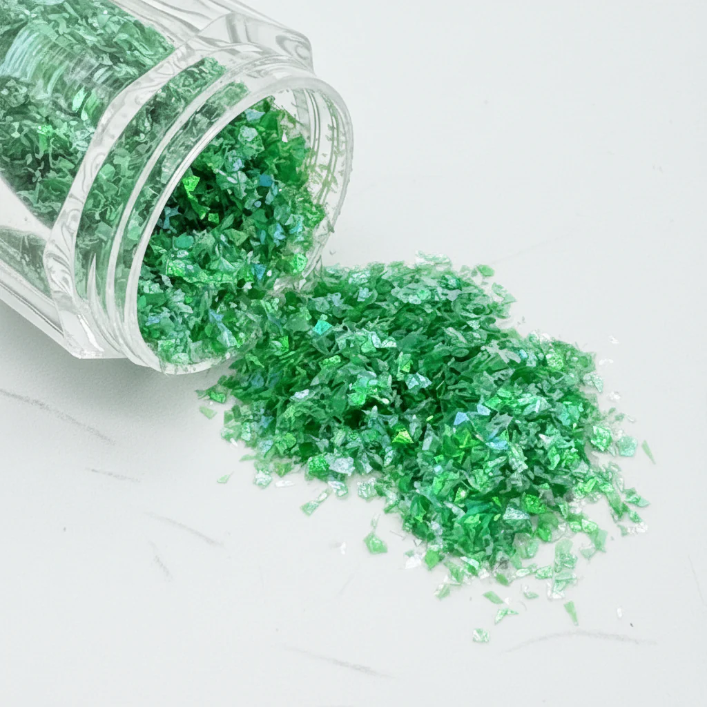 Green Emerald Color Micro Premium Pigment Flakes - Image 2