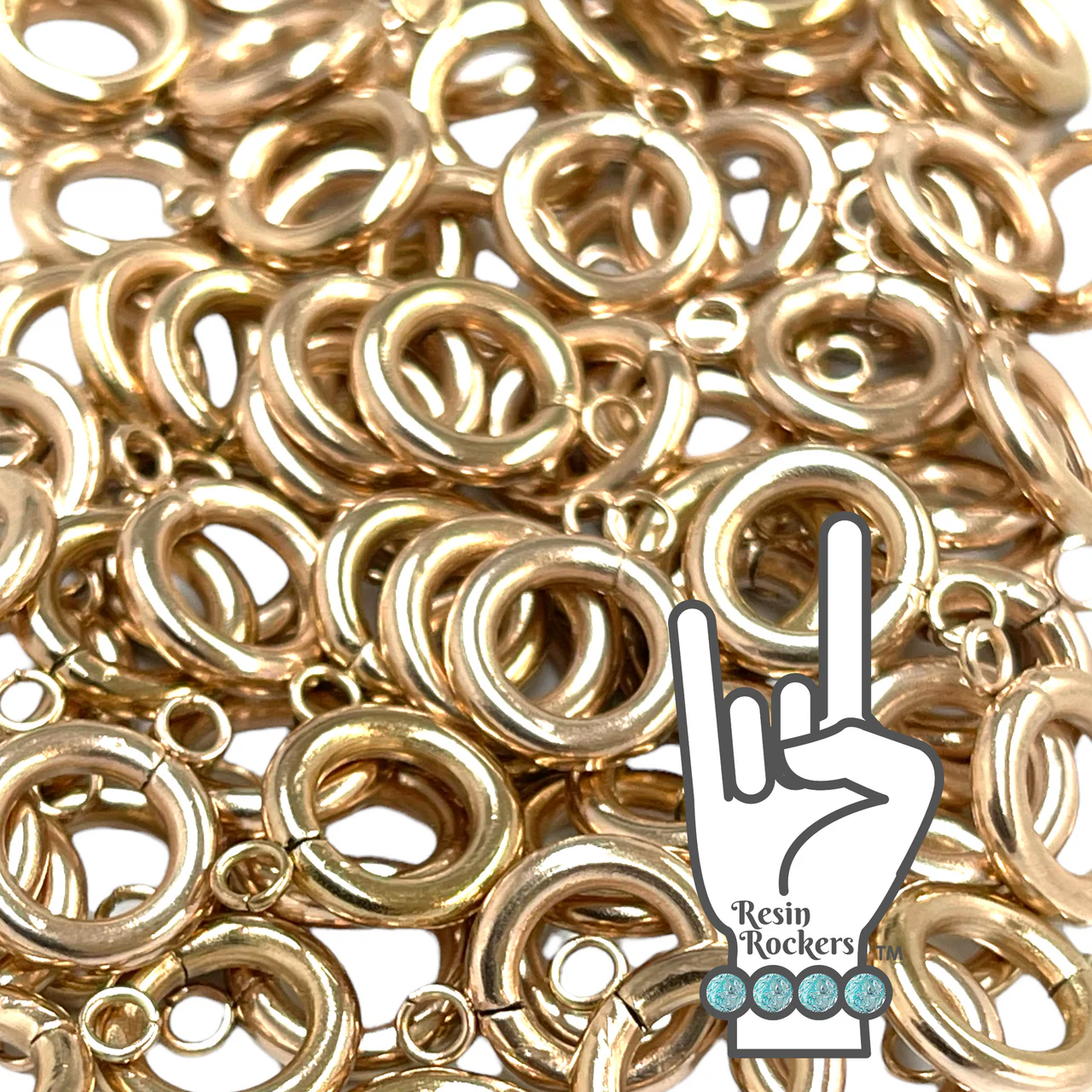 Ink Pen Frustration Free Pen Charm Attachment Rings Plated Stainless Steel 25 Pack - Image 3