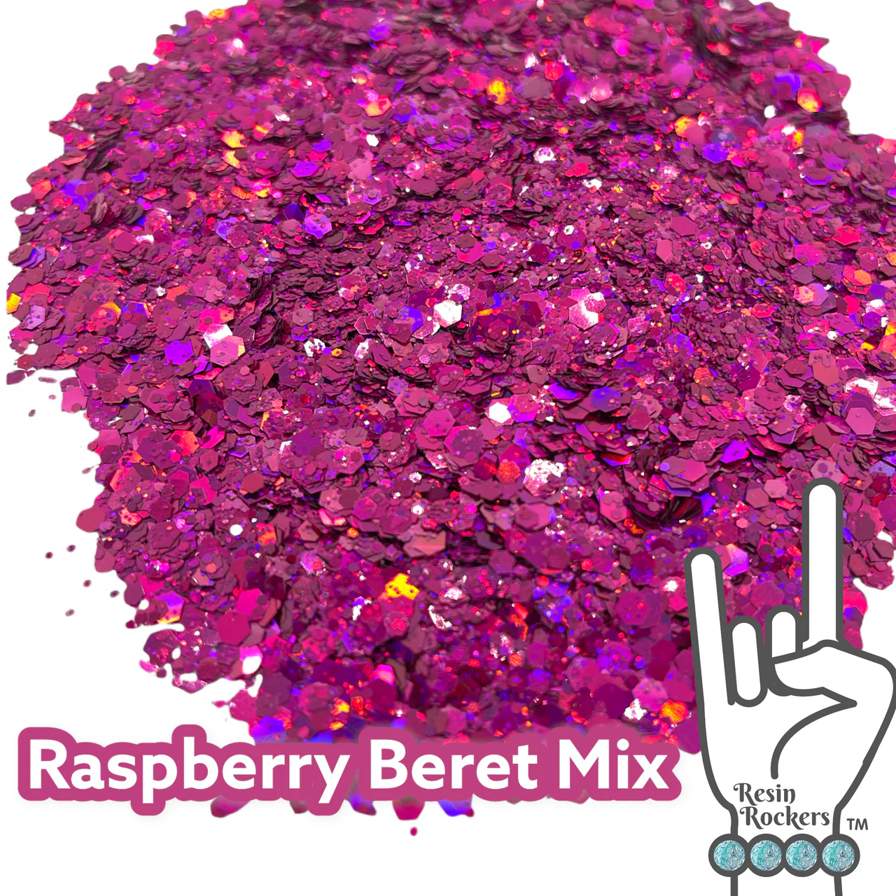 Raspberry Beret Chunky Glitter Mix