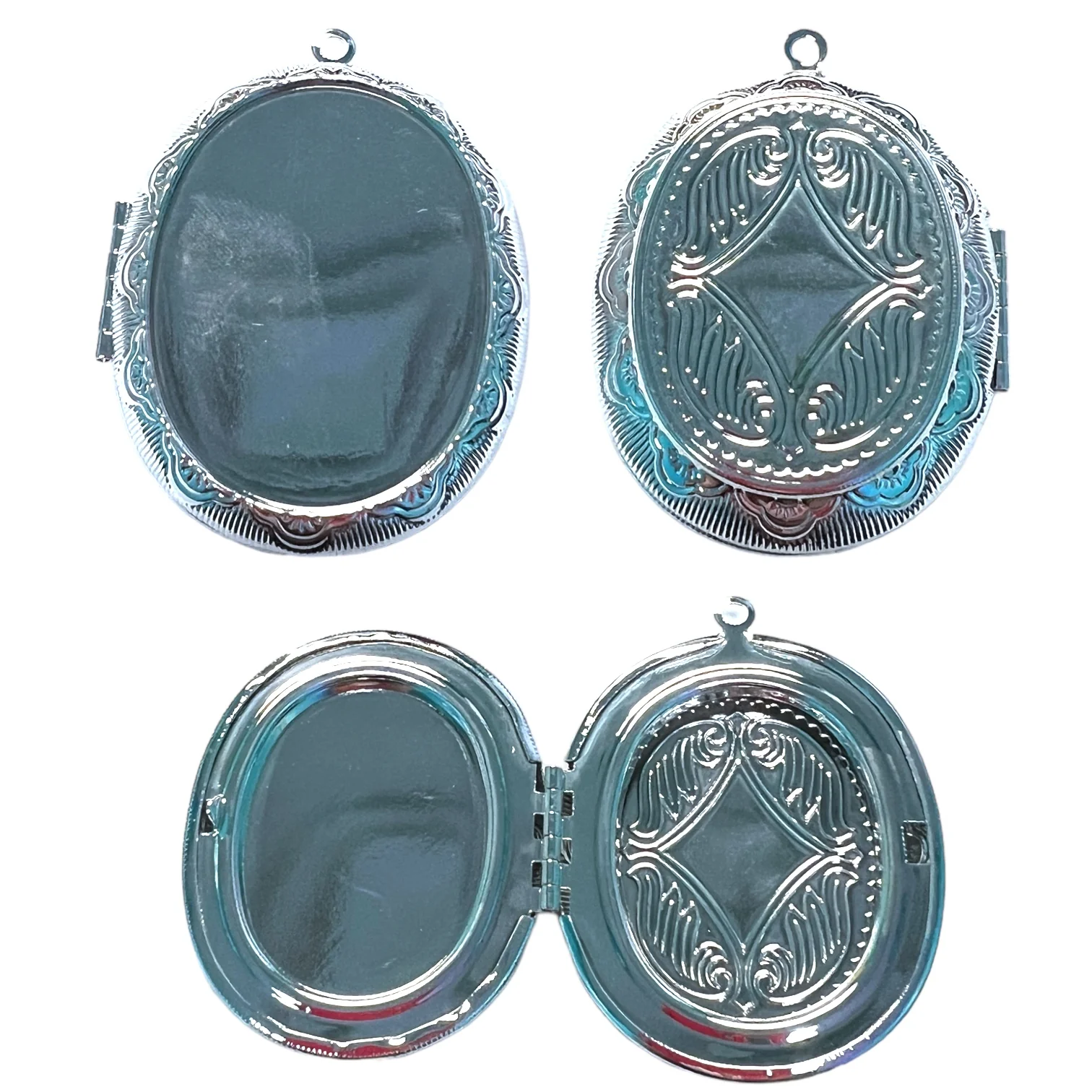 Silver Stainless Steel Locket Blank