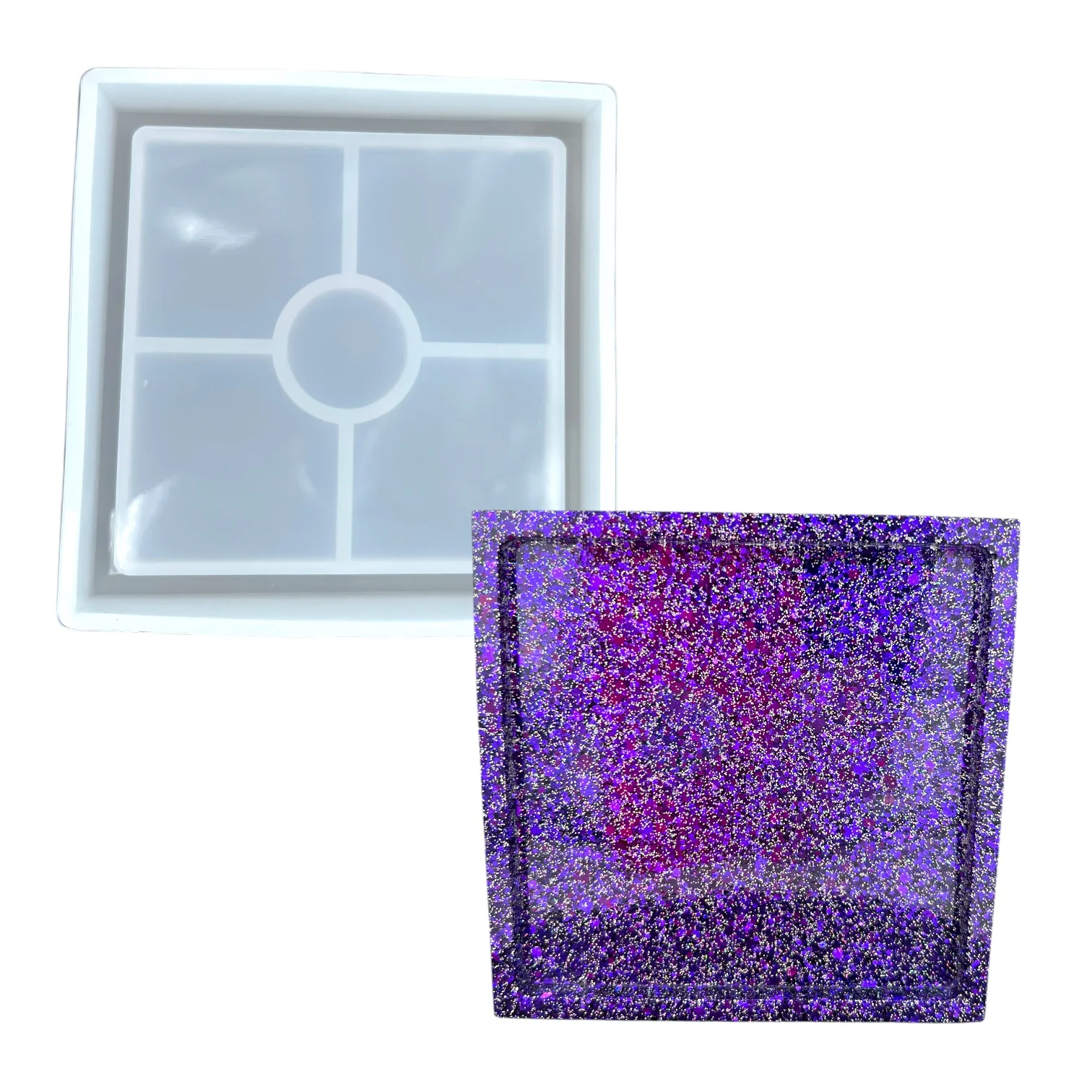 Square Petri Dish Coaster Transparent Silicone Mold - Image 3