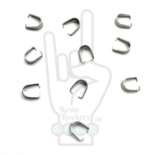 Stainless Steel Plated Pinch Bail Clips - Image 5