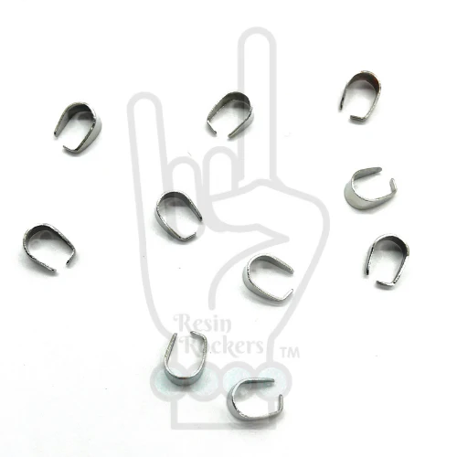 Stainless Steel Plated Pinch Bail Clips - Image 6
