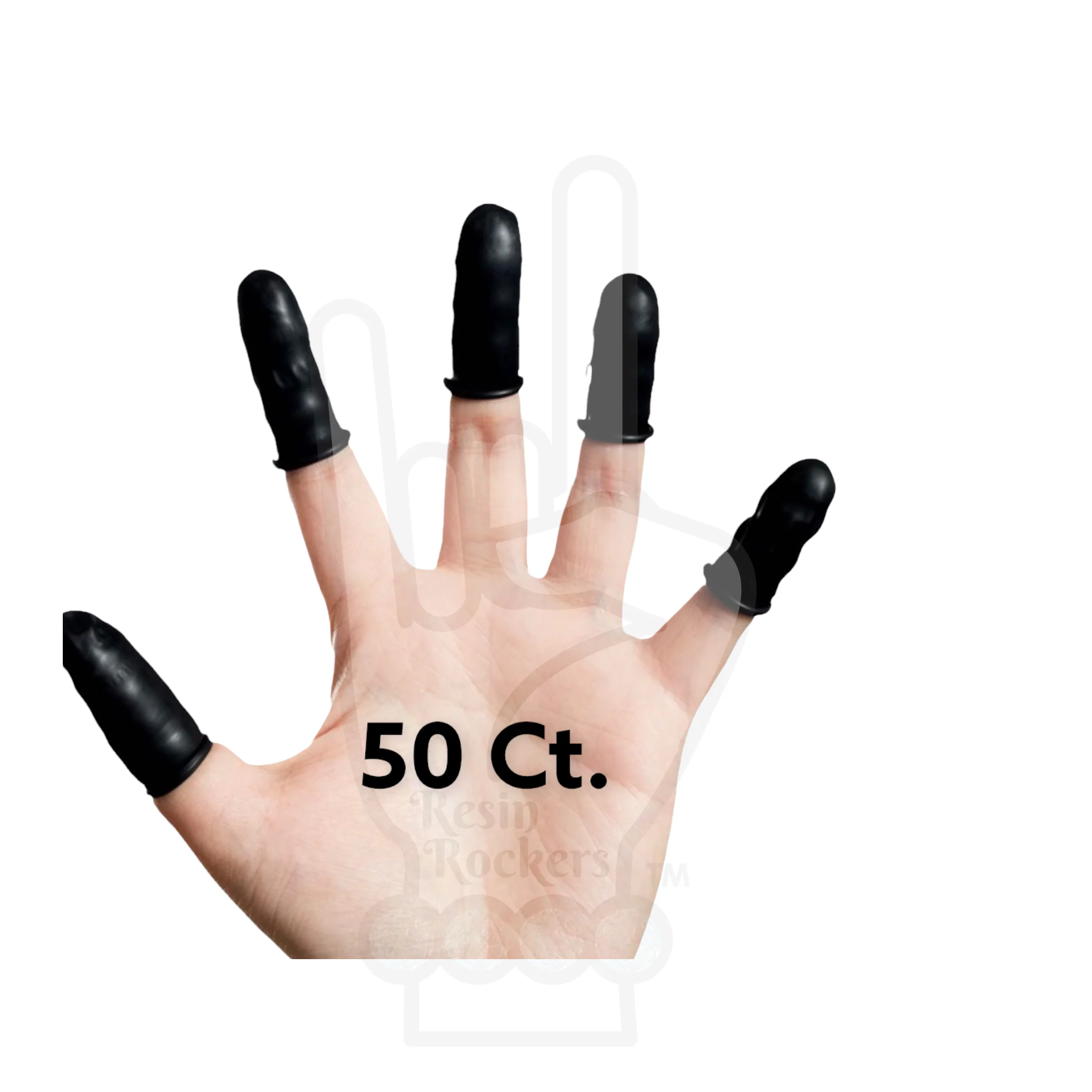 Static-free White Nitrile Conductive Finger Cots for Epoxy or UV Resin - Great for Pens - Image 3