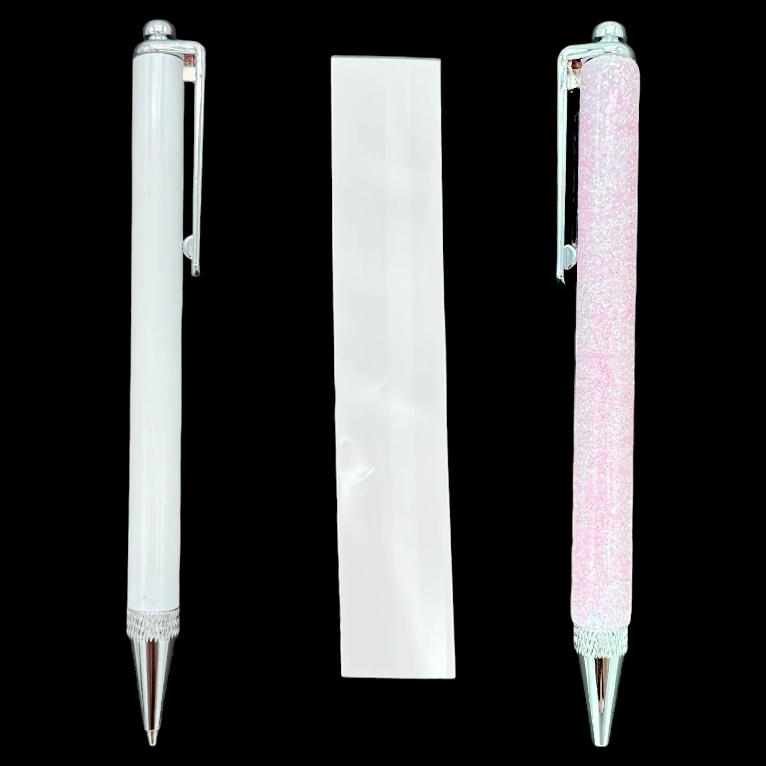 10 Pack Stainless Steel Sublimation Ballpoint Pen Blank With Clip and Sleeve Silver or Rose Gold - Image 3