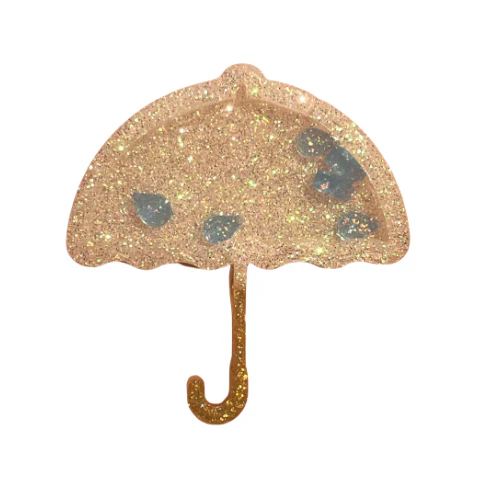 Hand Poured Umbrella with Raindrops Shaker Mold for UV and Epoxy or Cut File - Image 2