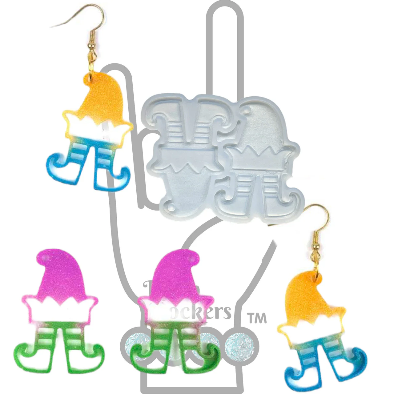 Christmas Elf Legs Dangle Earring Mold